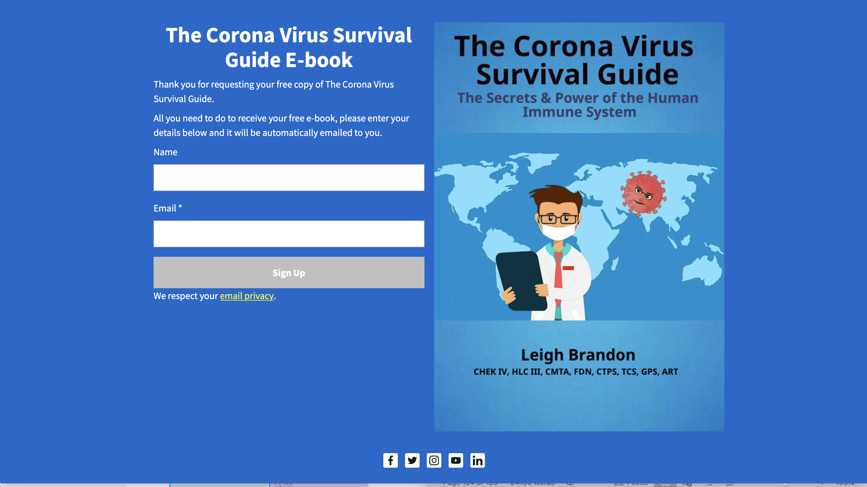 The Corona Virus Survival Guide – FREE E-BOOK